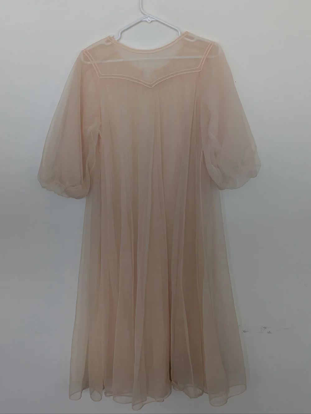 Vintage Sheer Robe Pink Peignor